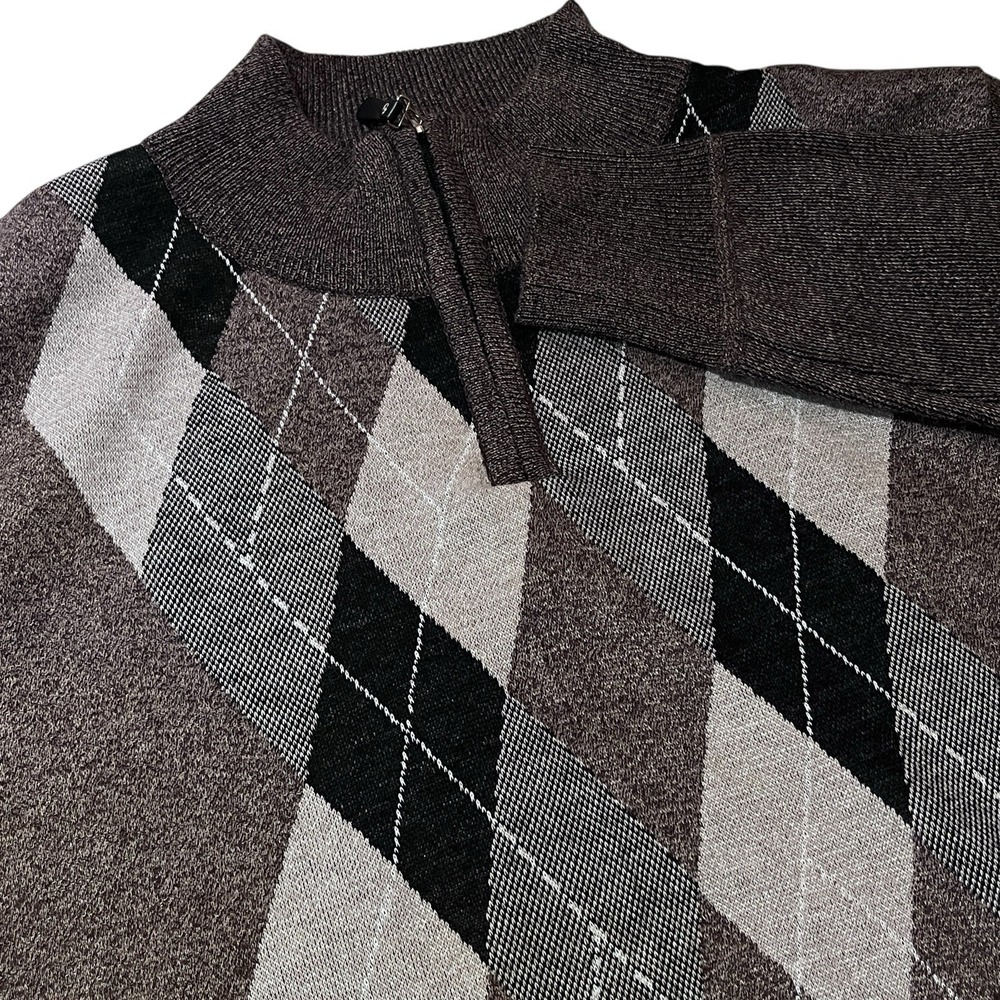 Ballantrae Argyll 1/4 Zip Sweater Long Sleeve Sz S Knit Scotland Golf Preppy